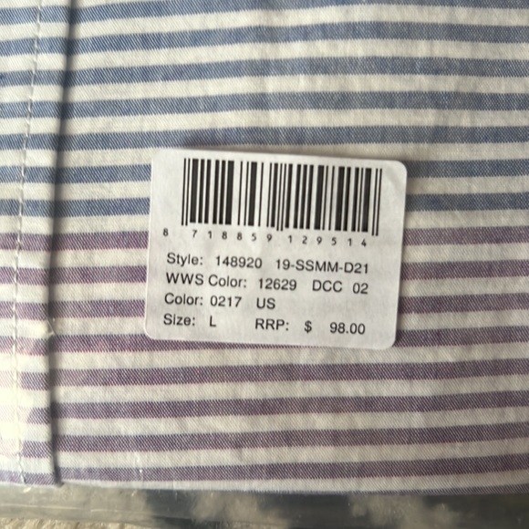 Scotch and soda nwt men’s striped button up short sleeve. Still in polybag - Picture 7 of 7
